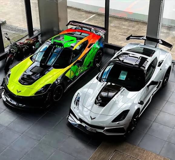 Corvette C7 Z06 "Emma" in the GeigerCars showroom