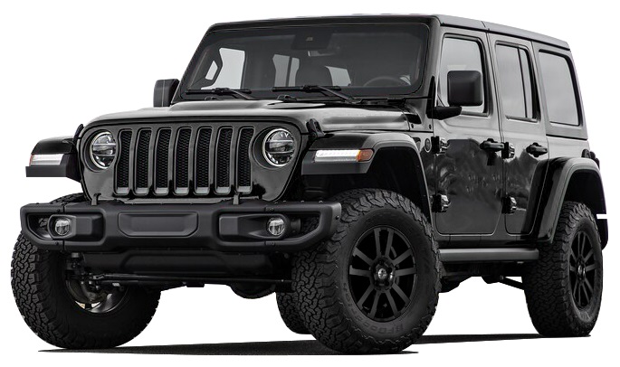 Schlüsselanhänger , Leder, Schwarz, Jeep Wrangler JL, Jeep