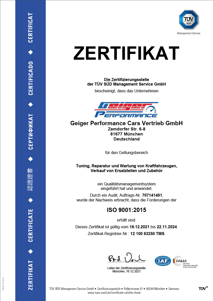 Zertifikat ISO-9001:2015 DE