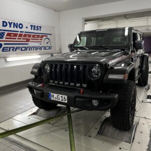 Jeep Wrangler auf dem Prüfstand der Geiger Performance GmbH