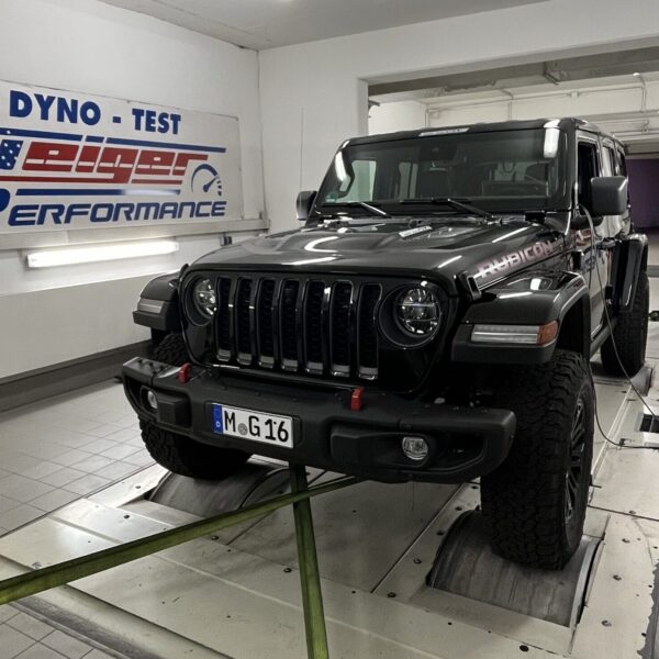 Jeep Wrangler auf dem Prüfstand der Geiger Performance GmbH